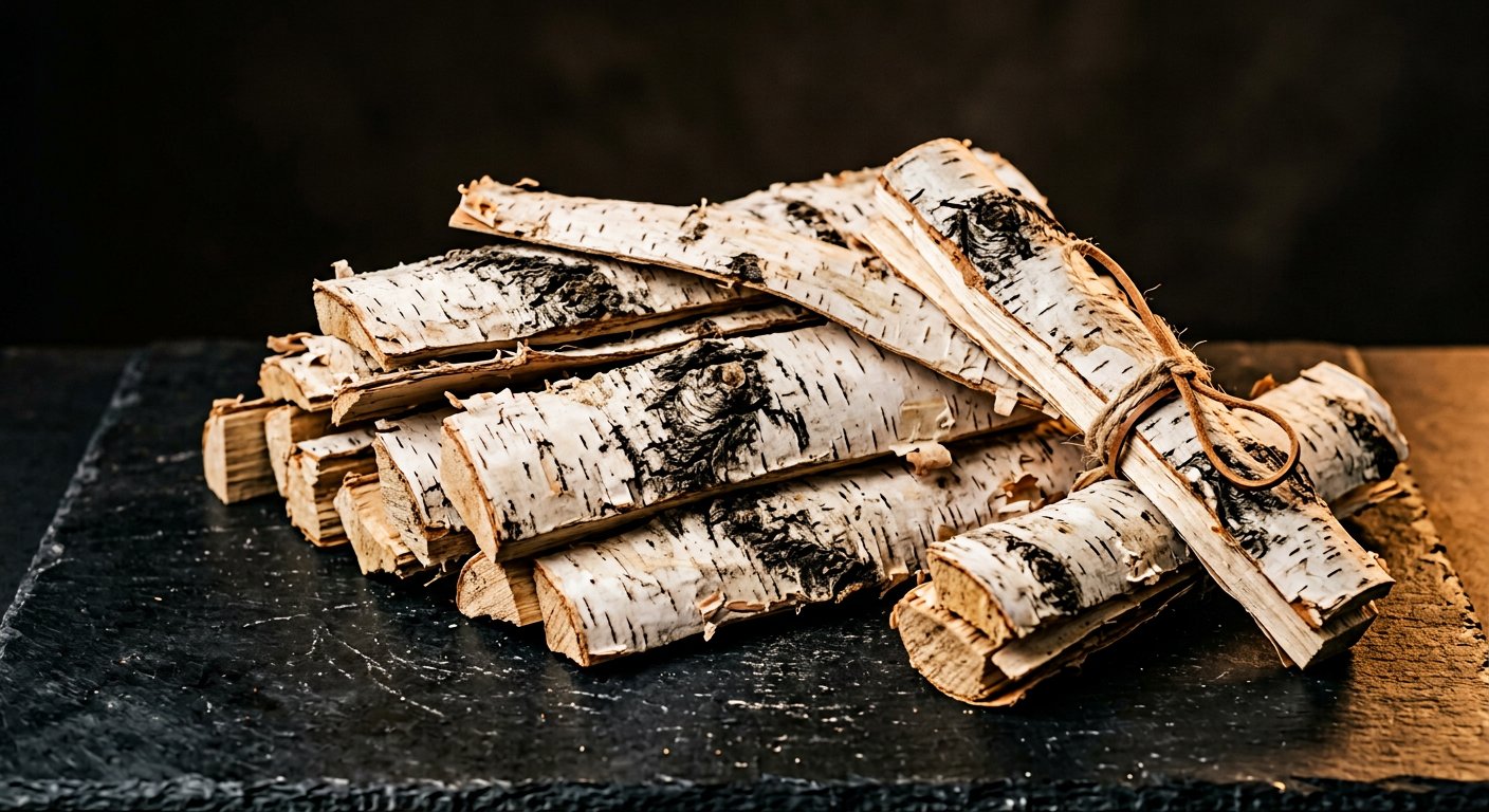 Натуральная береста для растопки